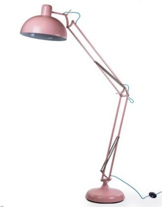 Superb pale pink floor lamp is wonderfully styled and is oh so retro!. Measures 190 x 36 x 36cm