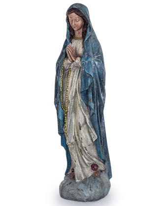 Isn't she lovely! This praying Maria figure is brilliant. Lightweight yet strong resin. Carefully detailed and finished. 50 x 11 x 124cm