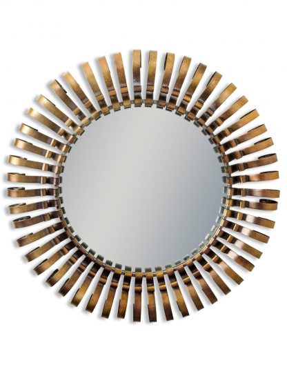 A beautiful, unique, Antique bronze framed large round mirror. So bold and impressive, a real statement. 95 x 95 x 8cm