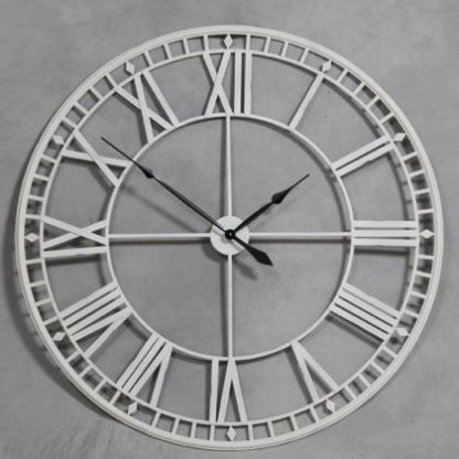 large cream skeleton clock