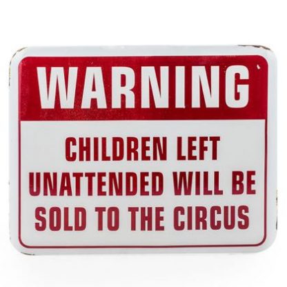 children at circus enamel sign measures 30 x 39 x 1.5cm
