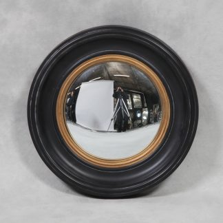 Small Black classic Convex Mirror measures 40 x 40 x 4cm