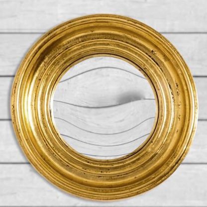 This small gold convex mirror is such a stylish timeless piece. 40 x 40 x 4cm. Victorian age in style and colour. Great value