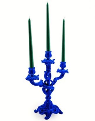 Have this vibrating glowing blue flock candlestick as the stunning centrepiece to your dining table once lockdown has lifted! 35 x 30 x 13cm.