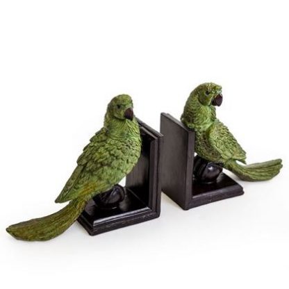 Wowee! Loving these green parrot bookend ornaments! Each is perfectly styled and detailed. Weighty and practical. 22 x 25.5 x 10cm each. Value and Quality