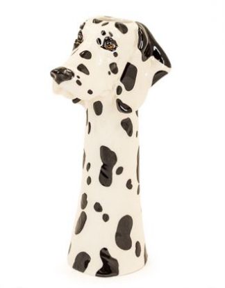 Dotty, our dalmatian dog head vase is made from ceramic with hand painted markings and a super high gloss smooth glaze finish.H36 x W15 x D17cm. Great gift!