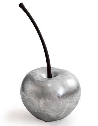 This beautiful large silver cherry ornament will bring life to any room. A super smooth lacquer finish, made of resin. Measures 50 x 26.5 x 26.5cm