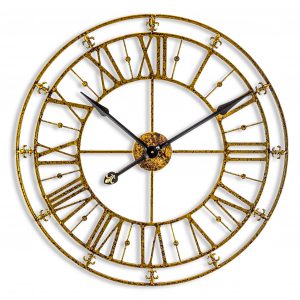 Gold Skeleton Wall Clock