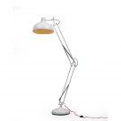 This white floor lamp is a timeless classic. Super colour and finish with a red fabric covered flex.