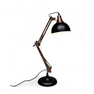 Black and Copper Angle Desk Lamp