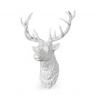 large white stag head wall decor