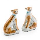 Meet Holly and Lucy, an exquisite pair of sitting leopards ornaments. Ceramic with a simple black and white design. Shiny glaze. 17 x 10 x 6cm