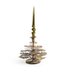 Imagine this fabulous antiqued gold oak leaf candle holder as the stunning centrepiece to your dining table! Perfect for Christmas. 23 x 23 x 20.5cm.