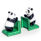 This cast iron panda bookends ornament is perfectly styled and detailed. Painted, weighty and practical. H9 x W15 x D9cm each. Great gift.