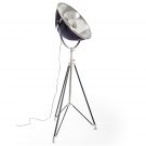 This stunning large tripod spotlight floor lamp is straight out of the movies!! Nickel plated shade with black legs 52 x 52 x 170+cm