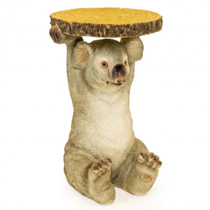 Why not add a playful wildlife twist to your home with Kimi our Koala side table. Kimi is made of resin, hand finished and is very lifelike. 52 x 33 x 3cm.