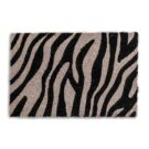 Add a monochromatic, exotic style with this superb coir zebra pattern doormat. With PVC backing add some fun to the doorway! 40 x 60 x 2cm