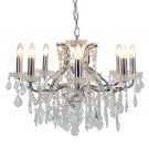 chrome chandelier 8 shallow with 8 branches