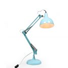 This powder blue desk lamp that is industrial in style has a great modern colour and gloss to it. Measures 75 x 20 x 20cm