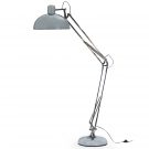 Super retro style of this chrome floor lamp make it a timeless classic for your home. A sturdy base, huge shade and black fabric covered flex.