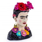 Our Frida Kahlo vase is a fun gift for loved ones or friends, she is bright, colourful and a fabulous statement piece to have. 33 x 29 x 18.5cm. Good value