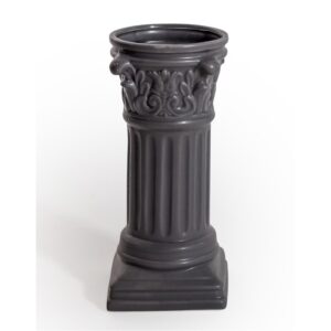 Small Grey Corinthian Column Vase