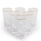 Set of 6 traditional gold rimmed high ball glasses. Drink your Gand T in style!