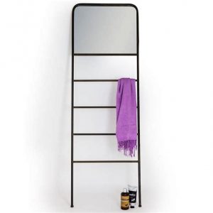 Truly awesome industria black rail mirror. A really cool storage and mirror solution