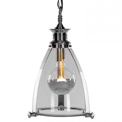 This superb large chrome lantern light is a fabulous shape and has a timeless style that fits into any home. Measuring 50 x 30 x 30cm Great value.
