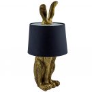 Meet Harriet our gold hare table lamp who sits with her ears pricked ready. She has a black drum shade, she measures 77 x 36 x 36 cm and is fabulous value.