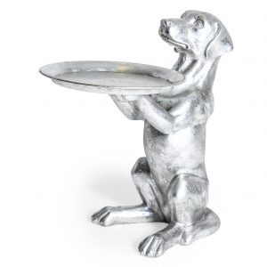 Silver Labrador Tray Ornament