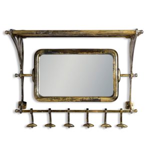 Gold Luggage Rack With Mirror