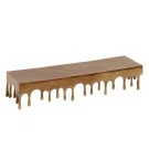 Create a unique space at home with this stunning large gold drip shelf. Made of a solid metal that has a great aged finish. 89 x 26 x 25cm