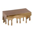 Create a unique space at home with this stunning gold drip shelf. Made of a solid metal that has a great aged finish. 40 x 26 x 20cm
