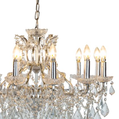 Silver Shallow 12 Arm Chandelier - Image 3