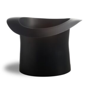 Matt Black Aluminium Top Hat Ice Bucket