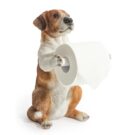 Henry, our helpful hound toilet roll holder is adorable. Loo roll holding is now a thing! Made of resin, with a tan and white painted finish. 31 x 21 x 17cm