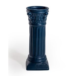 Large Blue Column Vase