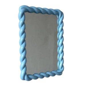 Rectangular Blue Wall Mirror