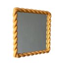 Add a splash of colour and fun to your home with this square orange wall mirror. Simple rope design in warm colour. Made of resin and glass. 40 x 40 x 3cm