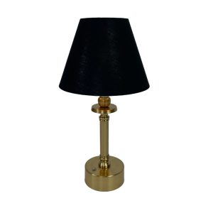 Brass Rechargeable Lamp – Black Shade