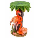 Add a pink playful wildlife twist to your home with our flamingos side table. It is made of resin. Great side table or bedside. 52 x 33 x 3cm.