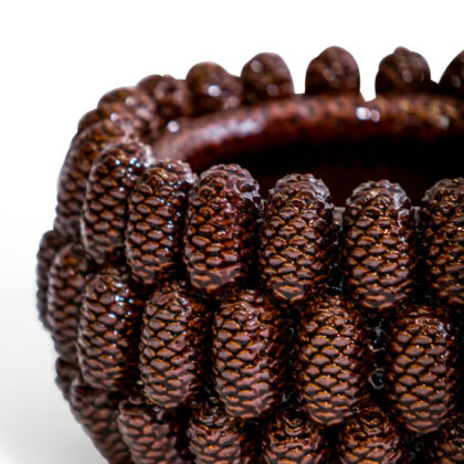 Large Ceramic Pine Cone Bowl - Image 2