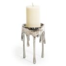 Add style and the Wow factor with this medium "Dali" silver drip candle holder. Beautifully finished in a fabulous colour. 16 x 16 x 25cm