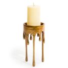 Add style and the Wow factor with this sublime large gold drip candle holder. Beautifully finished in a fabulous colour. 16 x 16 x 30cm