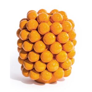 Large Multi Oranges Ceramic Vase