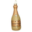 Gold Champagne Bottle Christmas Bauble