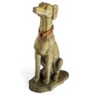 Meet Daniel, our proud large rustic stone effect dog statue. Made of resin and very sturdy. Looks a treat in the garden or by the door. 79 x 45 x 33cm
