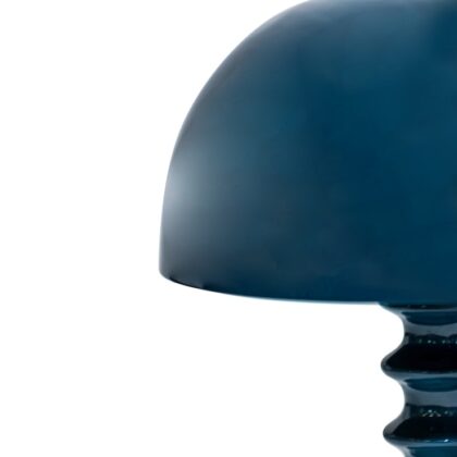 Indigo Blue Ribbed Table Lamp - Image 4