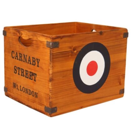 Store your beloved vinyl collection in this set of 2 antiqued wooden record storage boxes. Sturdy and stylish. Could also be planters! 31.5 x 38.5 x 28cm